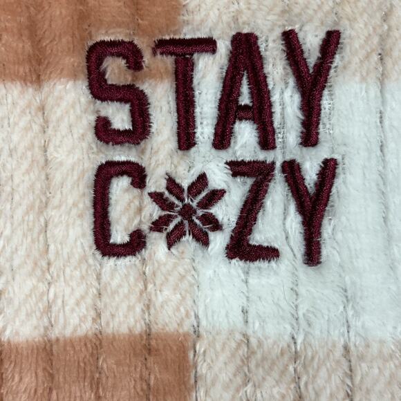 Joyspun Pajama Set Sweater & Joggers XL Stay Cozy Gingham Brown Fall - Picture 4 of 15